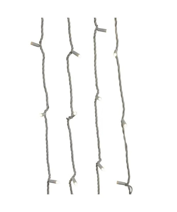 24.5' 50 Light UL Pure White Frost Twinkle 5MM LED White Wire Light Set 2