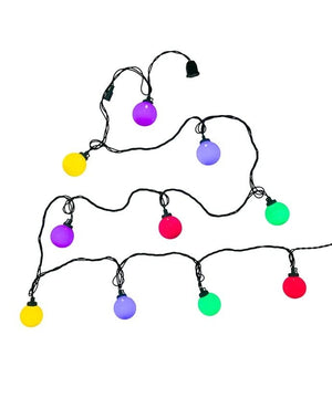 10 Light 9' UL Multicolor LED Opaque G50 Light Set With Green Wire 2