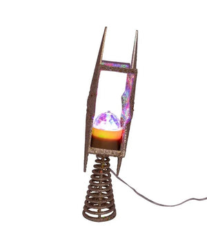 13.4" Pre-Lit Gold Glitter Polaris Star Projector Treetop 2