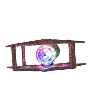 13.4" Pre-Lit Gold Glitter Polaris Star Projector Treetop 3