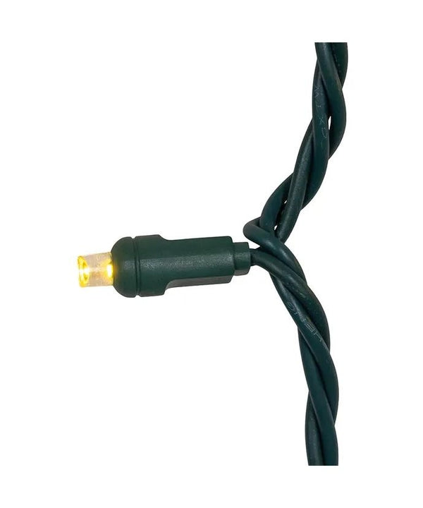 16' 50 Light UL Warm White Coaxial LED Bulk Decorator's Light Set With Green Wire 3