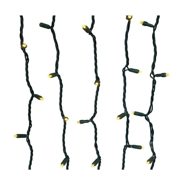 16' 50 Light UL Warm White Coaxial LED Bulk Decorator's Light Set With Green Wire 1