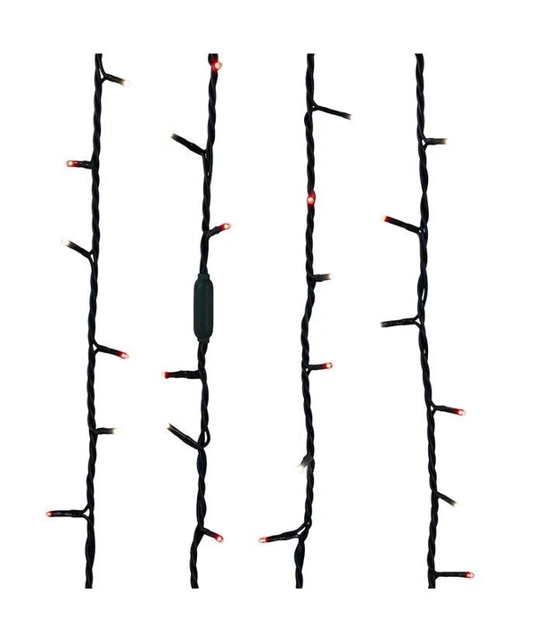 100 Light 16.5' UL Red & Pure White LED Green Wire Jingle Bright™ Light Set 2