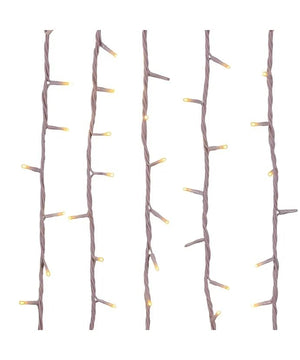 100 Light 16.5' UL Warm White LED White Wire Jingle Bright™ Light Set 2