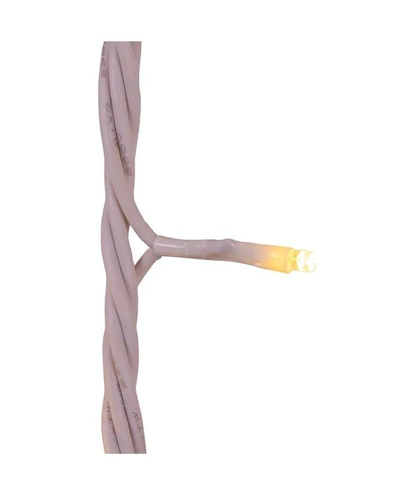 100 Light 16.5' UL Warm White LED White Wire Jingle Bright™ Light Set 3