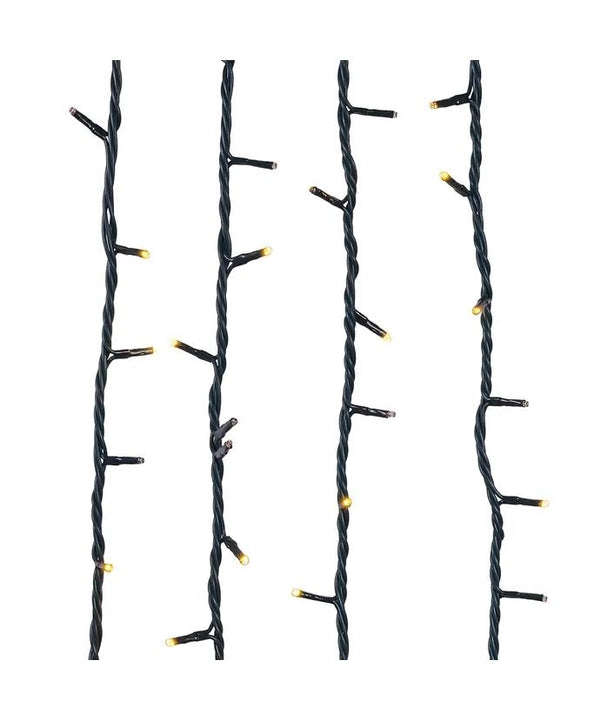 100 Light 16.5' UL Warm White 100% Soft Twinkle LED Green Wire Jingle Bright™ Light Set 2