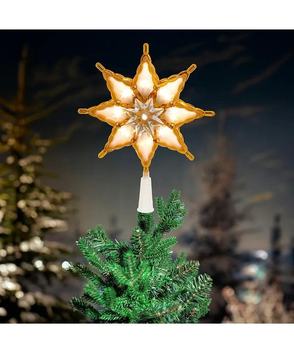 10" 18 Light LED Multifunction 8-Point Star Tree Topper 5