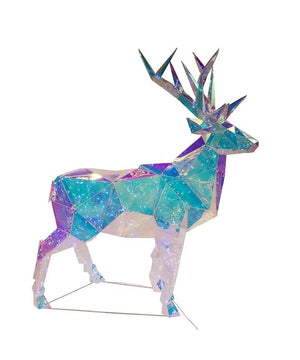 35.4" 500 Light Cool White Multifunction Magical Iridescence Holographic Reindeer 2