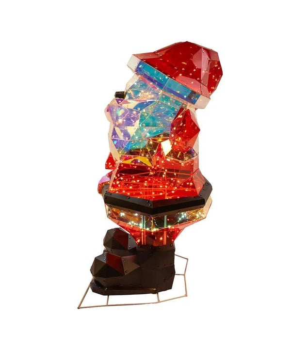 30" 150 Light Warm White Magical Iridescence Holographic Santa 2