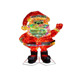 30" 150 Light Warm White Magical Iridescence Holographic Santa 1