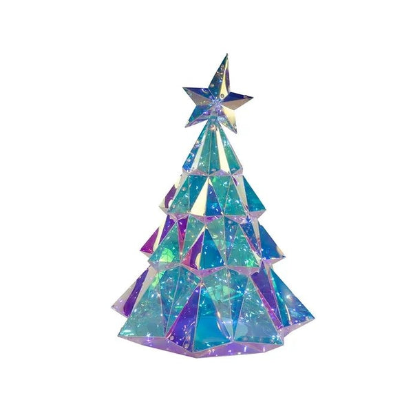 20" 200 Light Cool White Lighted Magical Iridescence Holographic Tabletop Christmas Tree 1