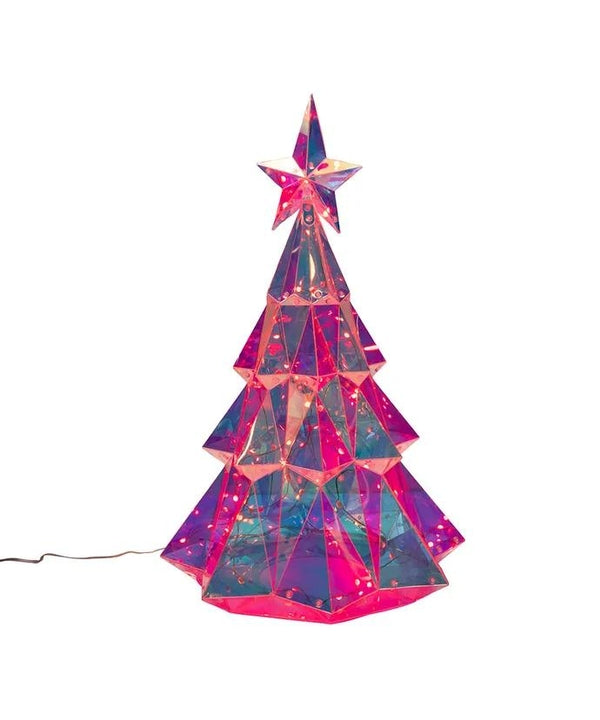 20" 60 Light RGB Lighted Magical Iridescence Holographic Tabletop Christmas Tree with Remote 3