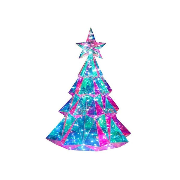 20" 60 Light RGB Lighted Magical Iridescence Holographic Tabletop Christmas Tree with Remote 1