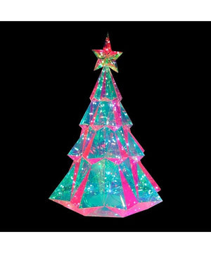 25.5" 80 Light RGB Lighted Magical Iridescence Holographic Tabletop Christmas Tree with Remote 3