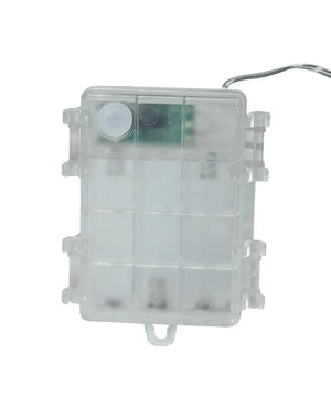 50 Light 16.4' Battery Operated RGB Silver Wire Fairy Light Set with Remote 5