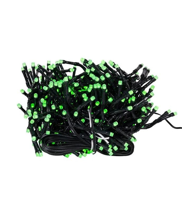 16' 480L RGB Multifunction LED Green Wire Cluster Garland Lights With Remote 2