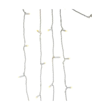 24.5' 50 Light UL Warm White Soft Twinkle 5MM LED White Wire Light Set 3