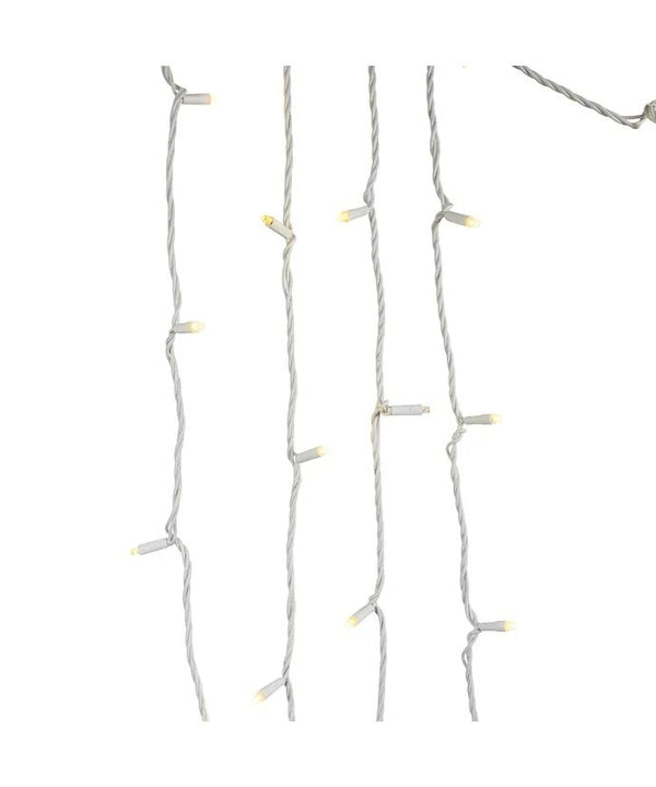 24.5' 50 Light UL Warm White Soft Twinkle 5MM LED White Wire Light Set 3