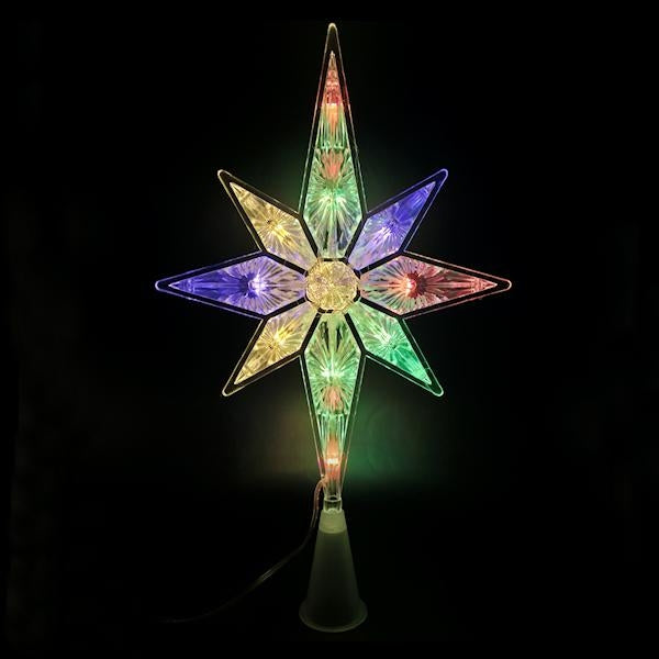 11 Light 12.6" Multicolor LED Star Treetop With Remote 5
