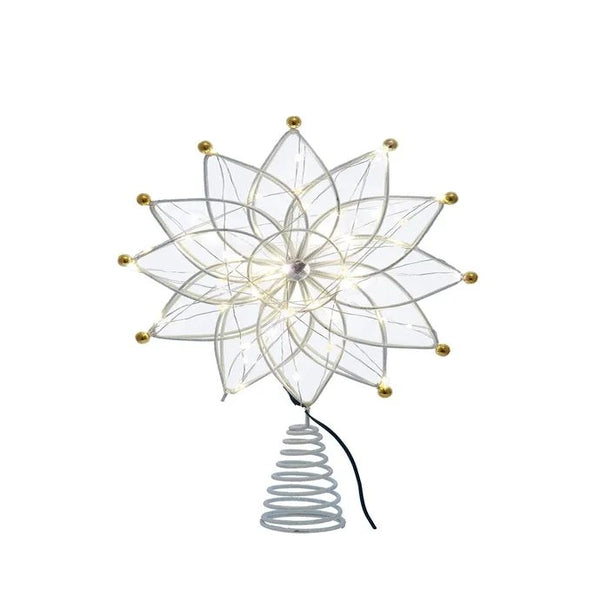 14.5" 50 Light Warm White LED 12-Point Star Tree Topper 1