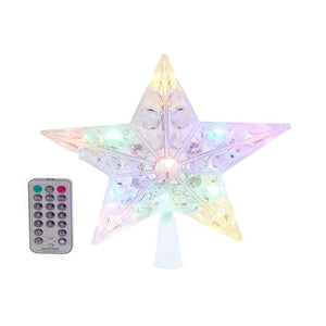 11 Light 8.65" Multicolor LED Star Treetop With Remote 1