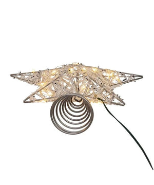 10.5" 30 Light Warm White LED Fairy Light 5-Point Star Tree Topper 3