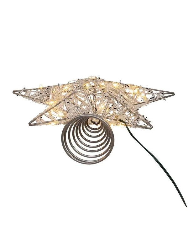 10.5" 30 Light Warm White LED Fairy Light 5-Point Star Tree Topper 3