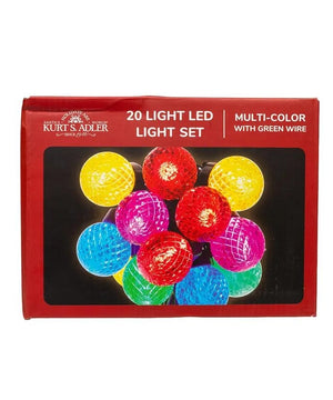20 Light 31.6' UL Multicolor G40 Faceted LED Light Set 3