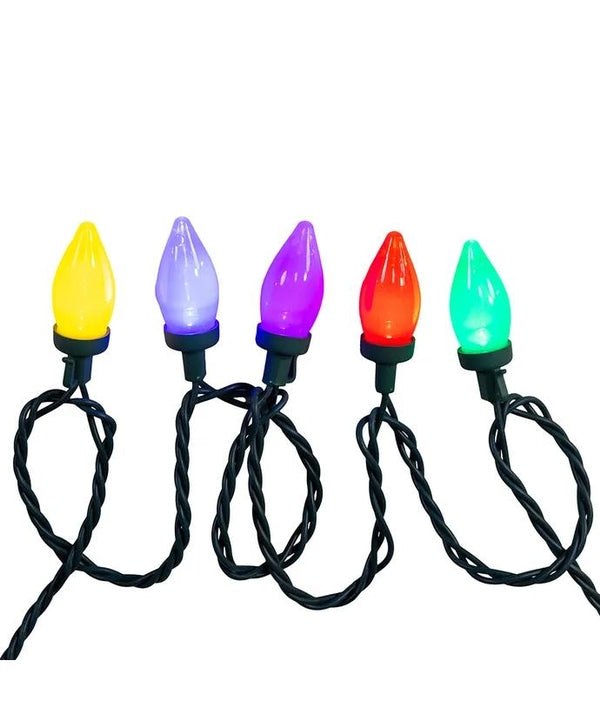66' 100L Multicolor LED Opaque C7 String Lights On Spool 2