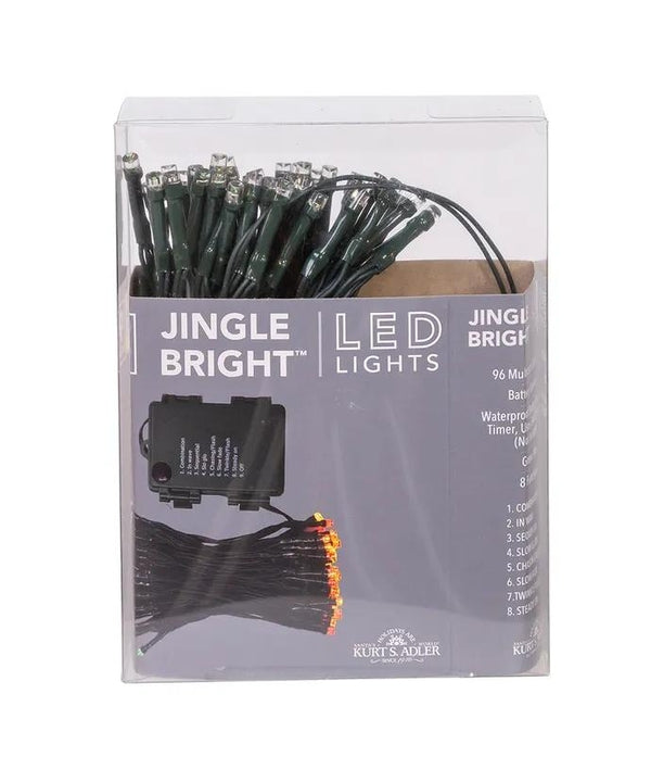 96 Light 23.75' Battery Operated Multifunction Multicolor Jingle Bright™ Fairy Light Set 3