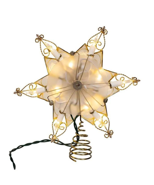 10 Light 9.6" LED Star With Twisted Scroll Accents Tree Topper 2