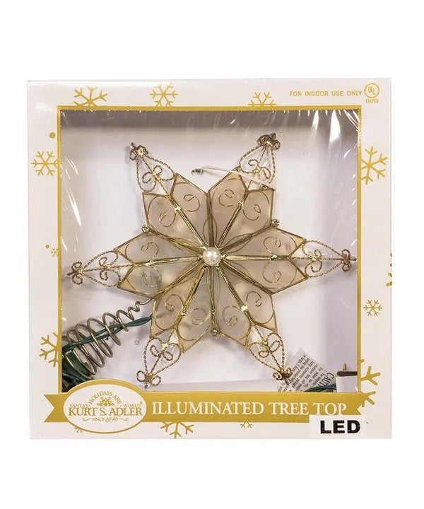 10 Light 9.6" LED Star With Twisted Scroll Accents Tree Topper 3