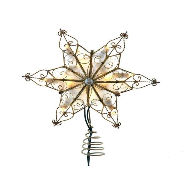 10 Light 9.6" LED Star With Twisted Scroll Accents Tree Topper 1