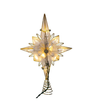 10 Light 10.5" LED Capiz Bethlehem Star Tree Topper 2