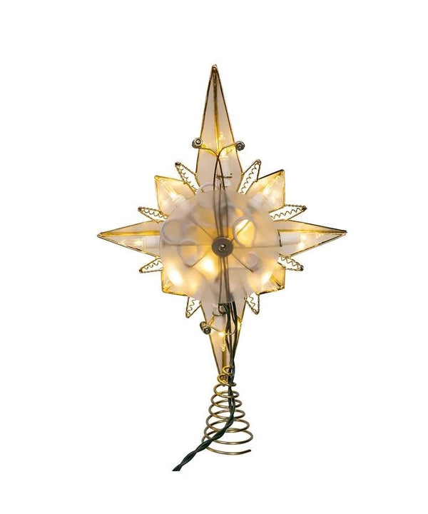 10 Light 10.5" LED Capiz Bethlehem Star Tree Topper 2