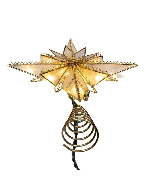 10 Light 10.5" LED Capiz Bethlehem Star Tree Topper 3