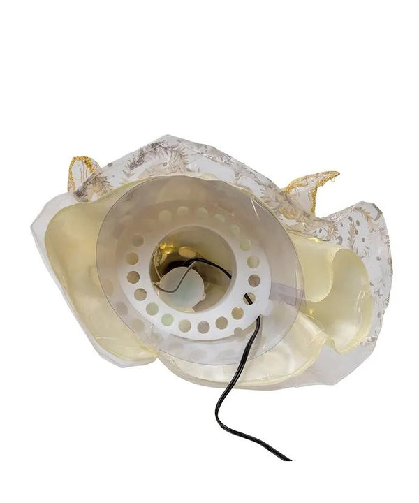12" 30L UL Gold Fairy Fiber Optic Angel Christmas Tree Topper 4