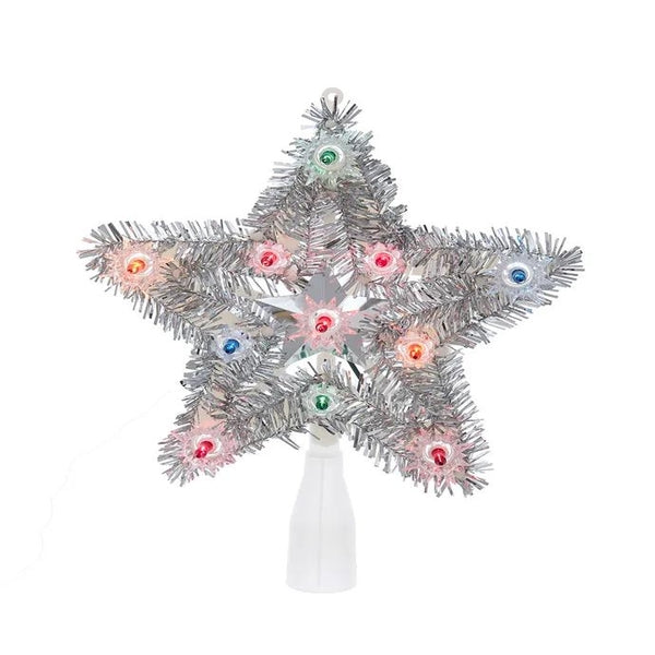 11 Light 8" UL Multicolor Retro Star Treetop 1