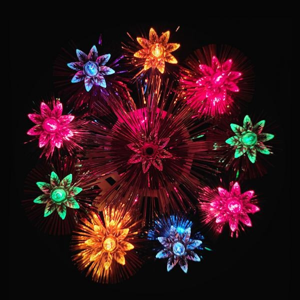 10 Light 8.5" UL Multicolor Retro Star Treetop 2