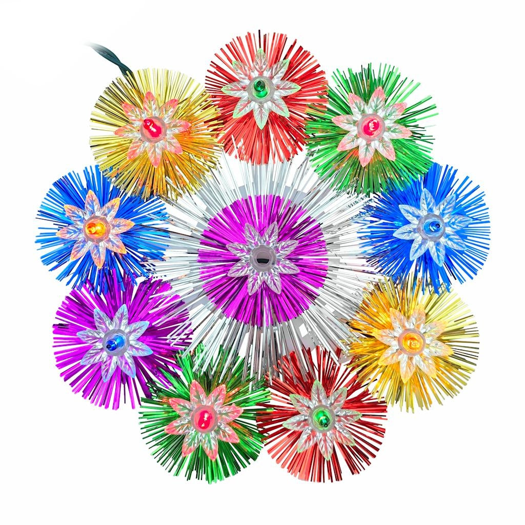 10 Light 8.5" UL Multicolor Retro Star Treetop 1