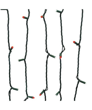 24.5' 50 Light UL Red & Pure White 5MM LED Green Wire Light Set 3