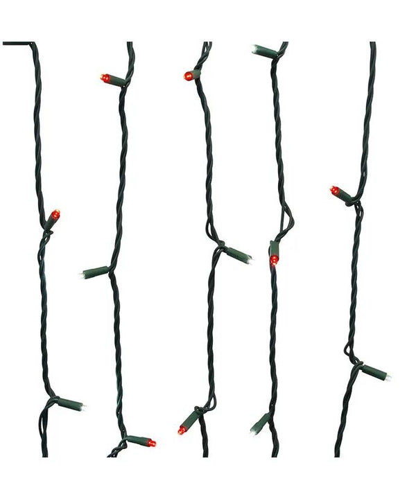 24.5' 50 Light UL Red & Pure White 5MM LED Green Wire Light Set 3