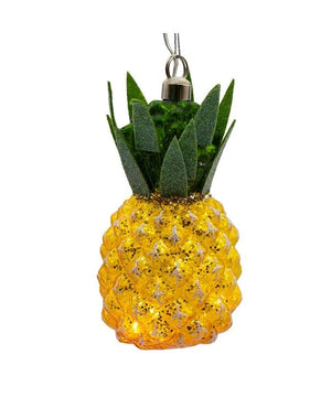 5" Glass Illuminated Gems USB Warm White LED Fairy Light Pineapple Ornament 2