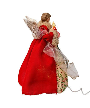 10 Light 14" UL Red & Green Angel Tree Topper 2