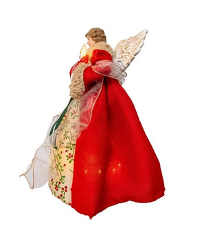 10 Light 14" UL Red & Green Angel Tree Topper 3