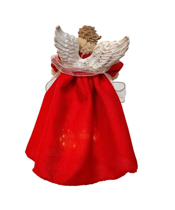 10 Light 14" UL Red & Green Angel Tree Topper 4