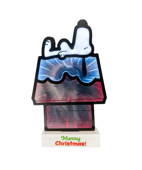 11.2" 75 Light Peanuts© Battery Operated Multicolor LED Snoopy Outdoor Infinity Light 2