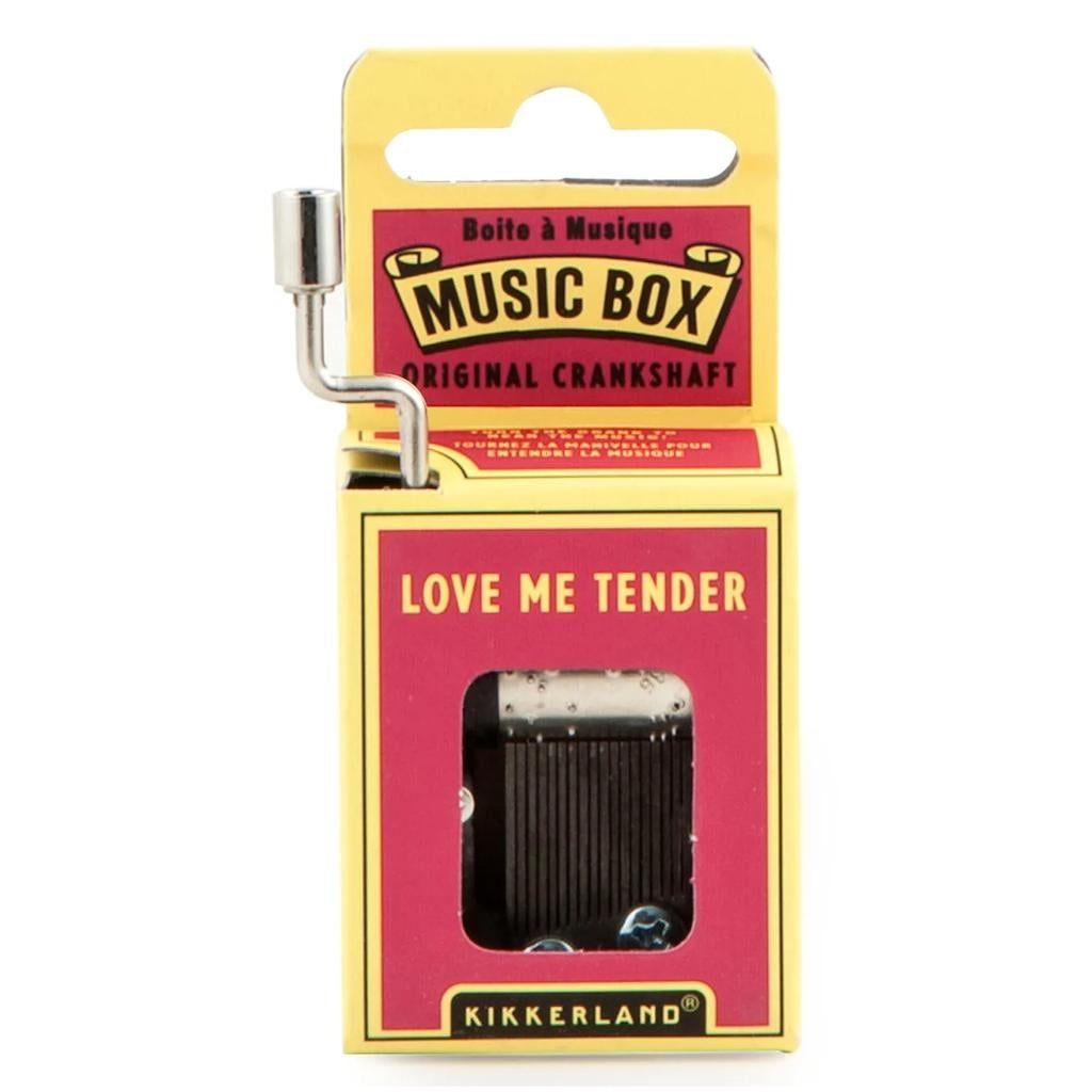 3" Love Me Tender Crank Galvanized Steel Music Box 1