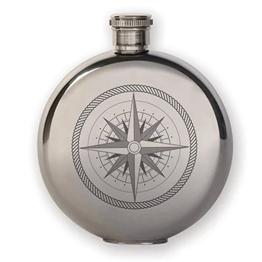 5oz Compass Kikkerland Flask 1