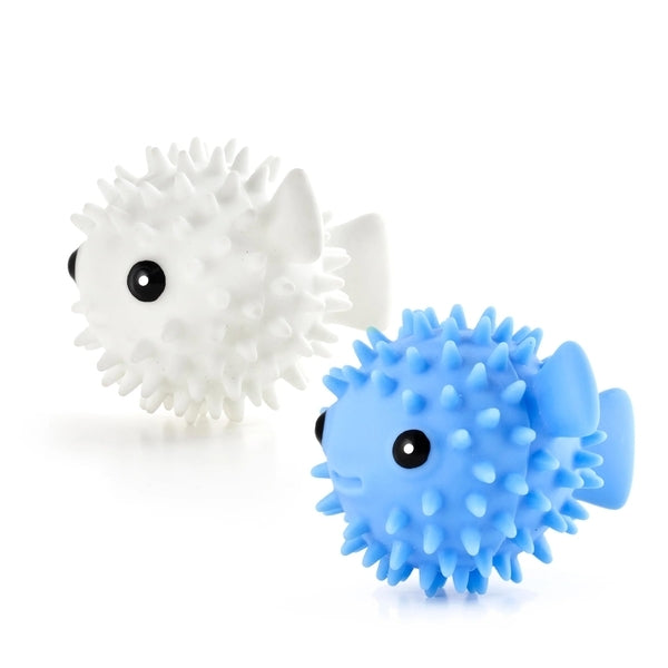 8.58" White/Blue Puffer Fish Dryer Buddies (2 Pack) 1